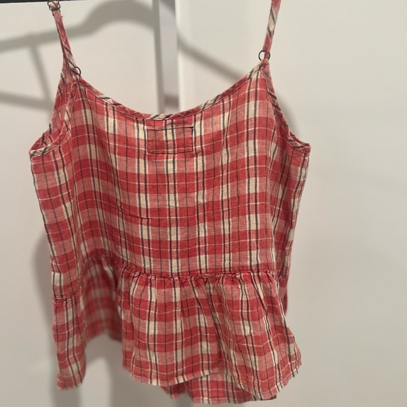 Red Plaid Women's Top - CURRENT/ ELLIOTT - Picture 3 of 3